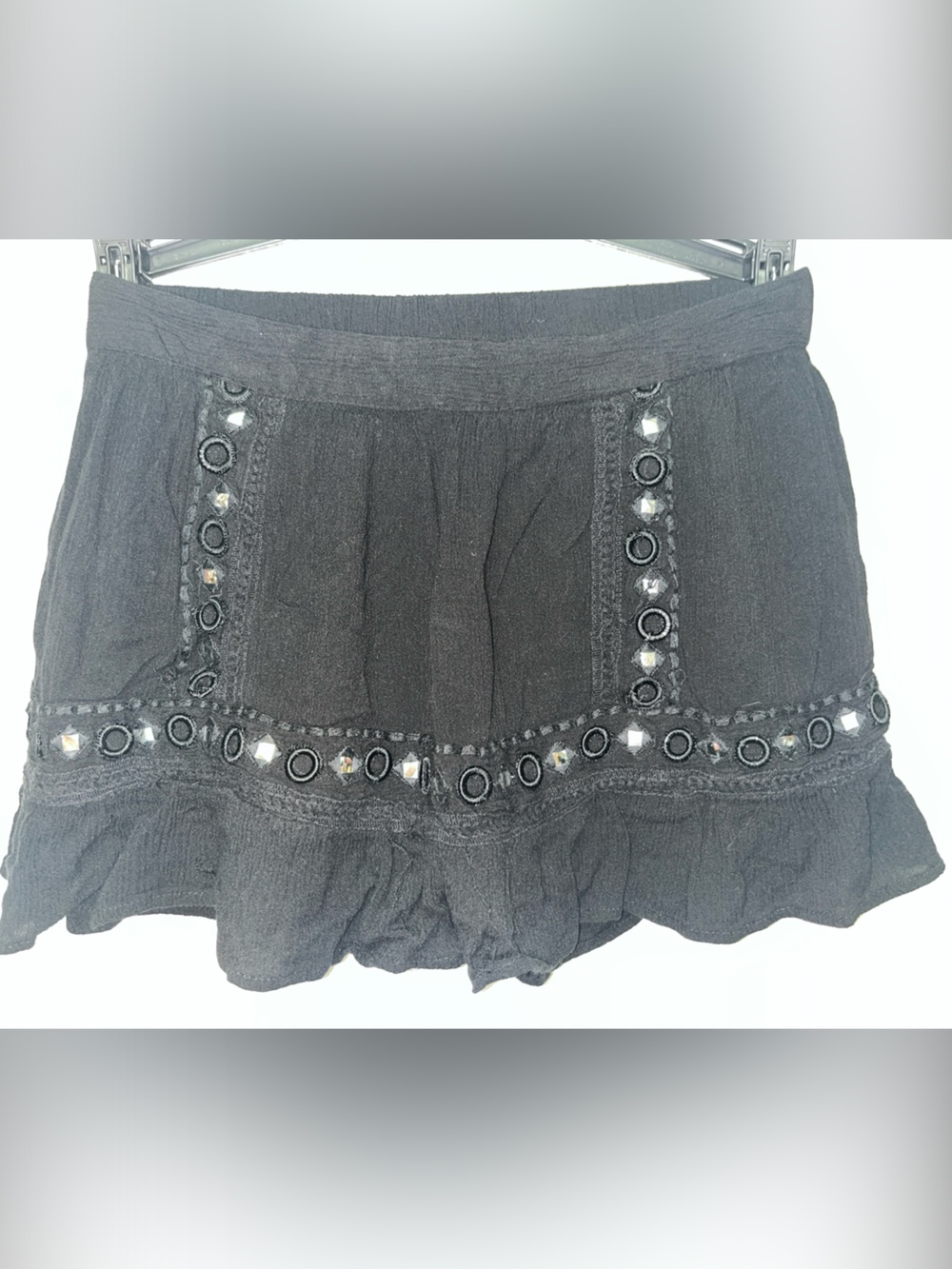 Justice Black Embellished Girl's Skort